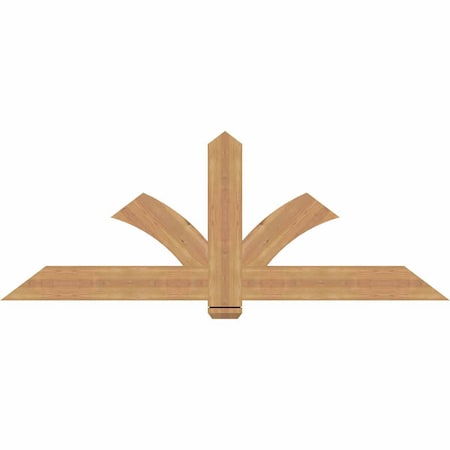 Ekena Millwork Redmond Smooth Timber Gable Bracket, Western Red Cedar, 72"W x 27"H x 1 1/2"D x 5 1/2"F, 9/12 Pitch GBW072X27X0206RED00SWR